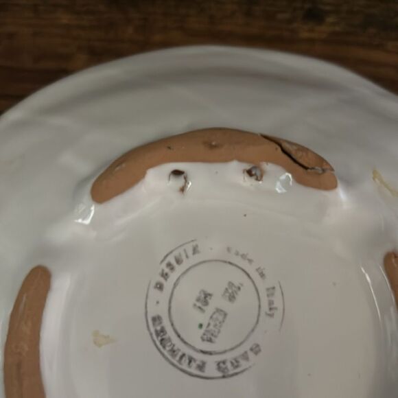 Vintage Italian Vietri Desuir Hand-Painted Ceramic WALL PLAQUE 3D - Picture 7 of 7